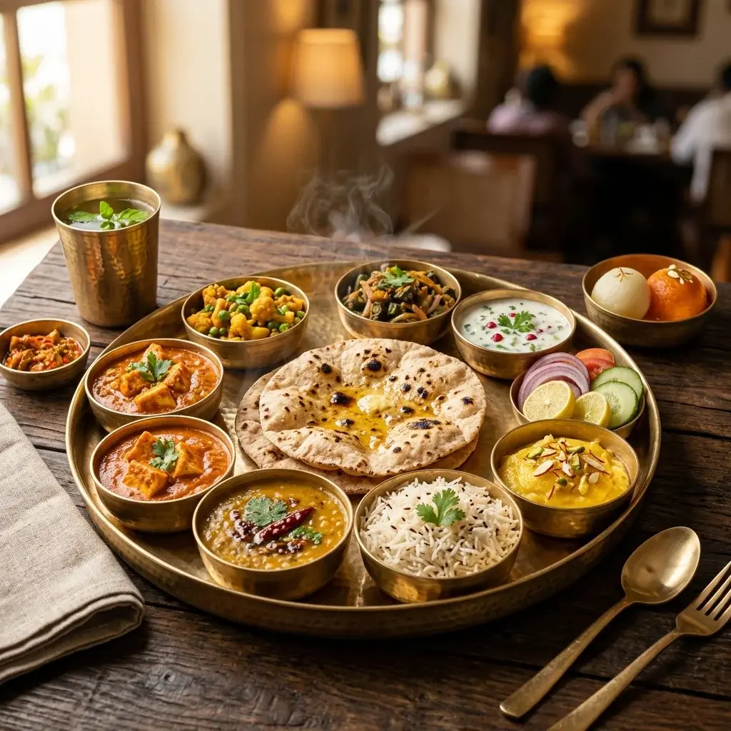 प्रीमियम सात्विक गुजराती थाली